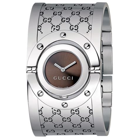 gucci silver bangle|silver Gucci bangle watch.